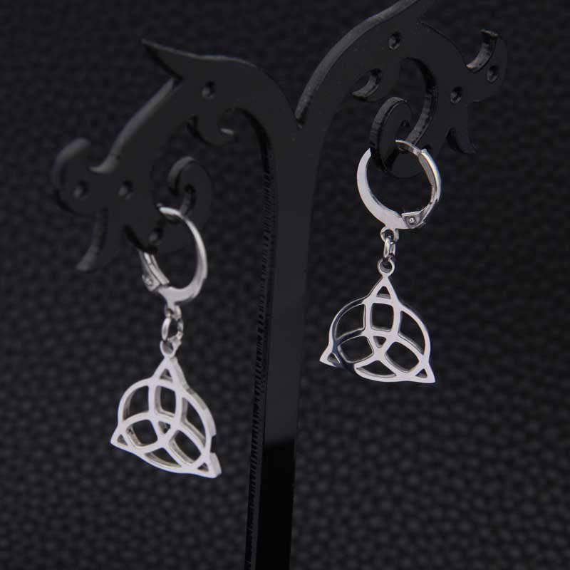Celtic Knot Drop Earrings - Stainless Steel - Norsegarde