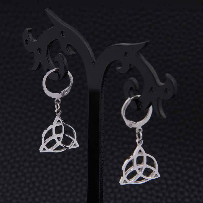 Celtic Knot Drop Earrings - Stainless Steel - Norsegarde