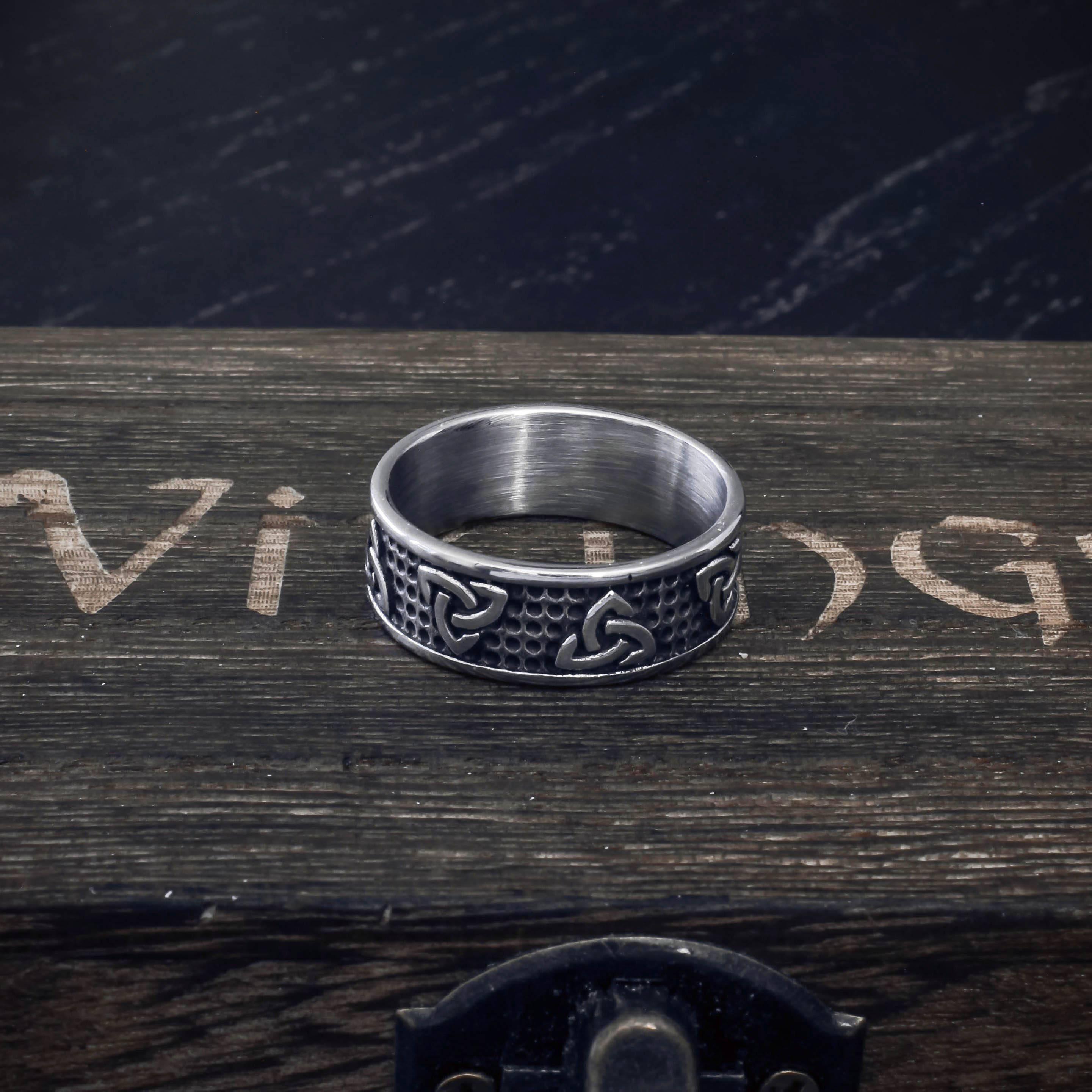 FENRIR THE WOLF ROPE Band Ring - Starting at $184 - Celtic Jewelscapes