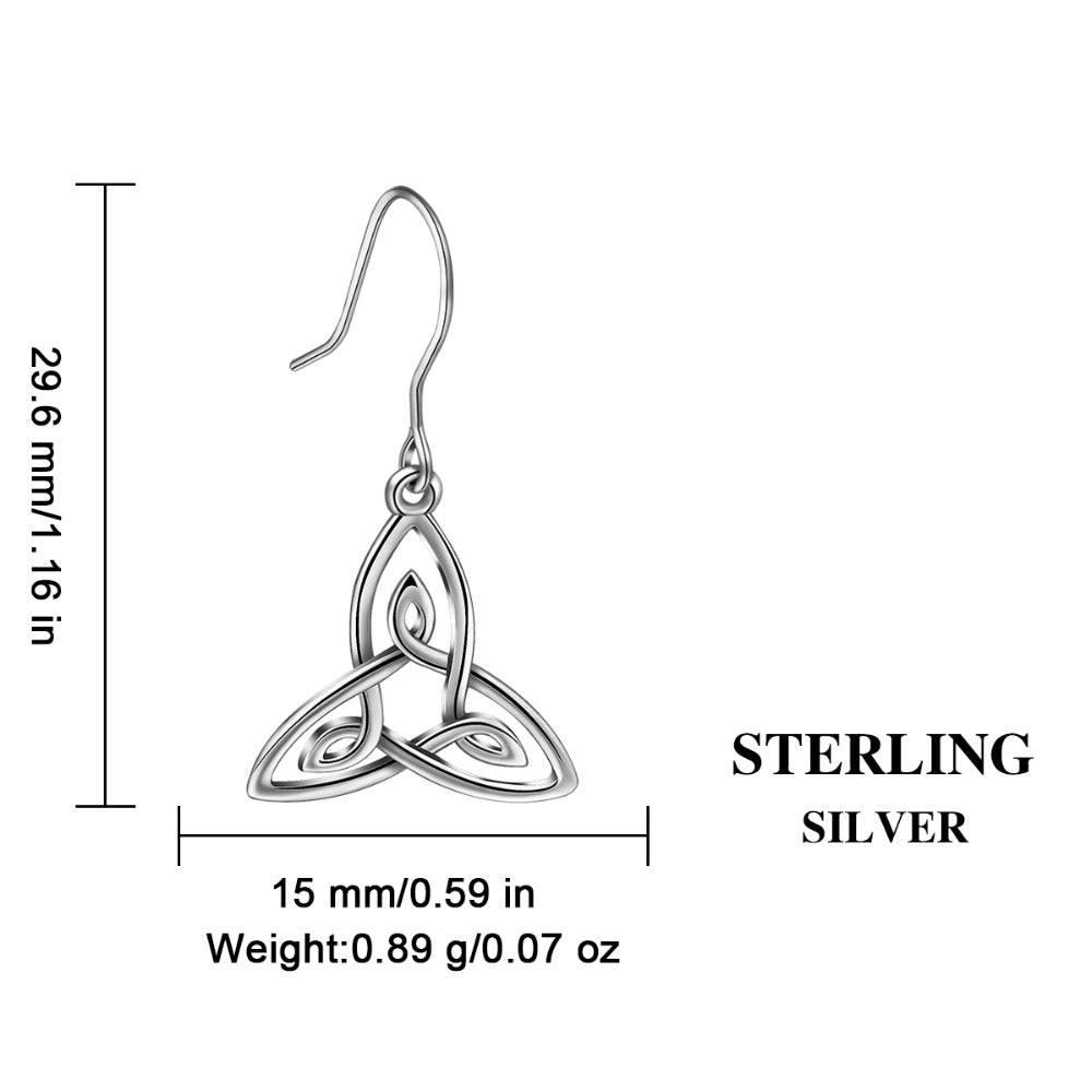Celtic Knot Twist Drop Earrings - Sterling Silver - Norsegarde