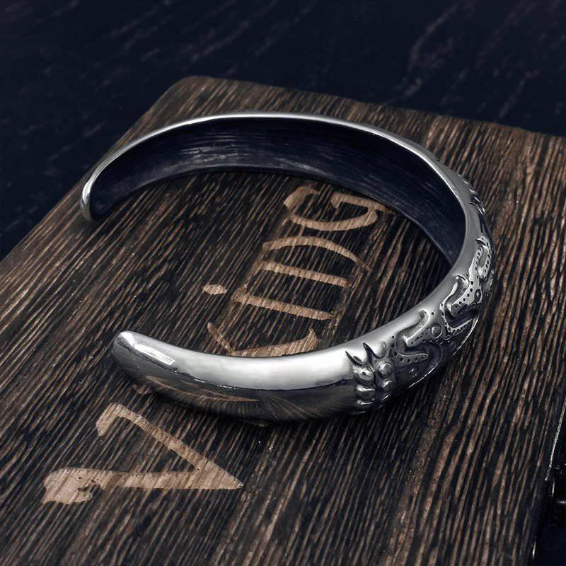 Draupnir Ornaments Odin's Bangle - Sterling Silver - Norsegarde
