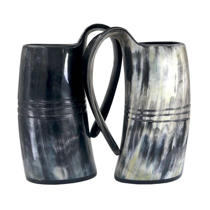Drinking Horn Mug with Stripes - Norsegarde