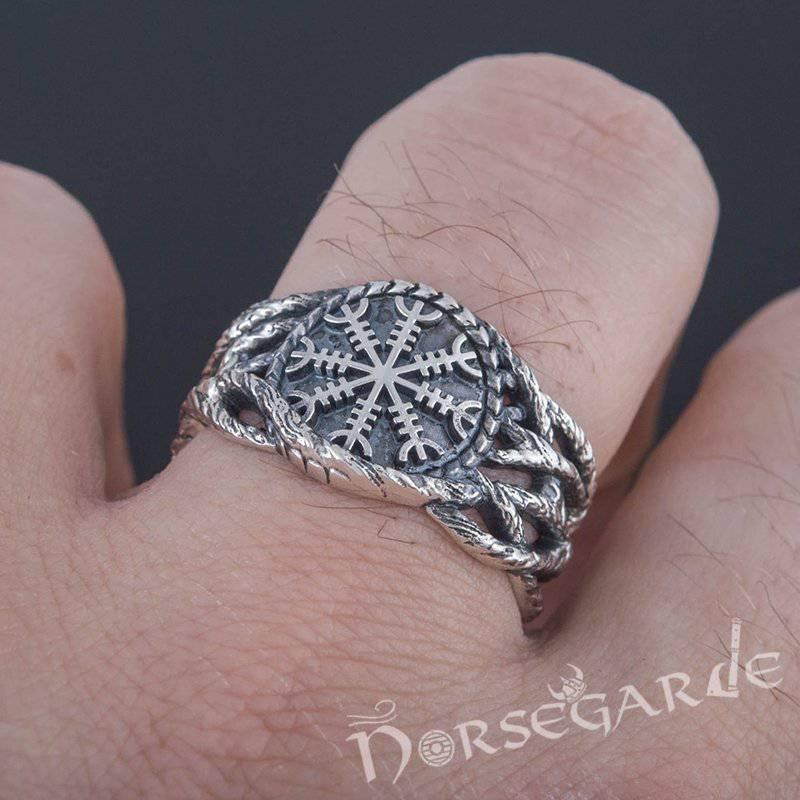 Handcrafted Brambles Helm of Awe Band - Sterling Silver - Norsegarde