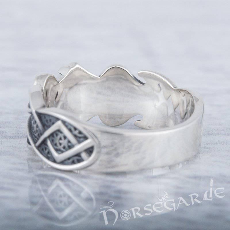Handcrafted Celt Ornament Sowilo Band - Sterling Silver - Norsegarde