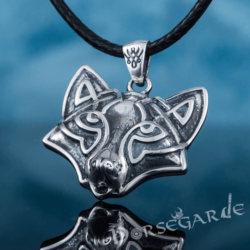 Handcrafted Celtic Fox Pendant Sterling Silver