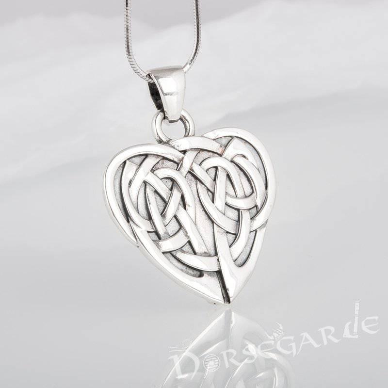 Sterling Silver Celtic style love spoon necklace – Welsh gifts with heart –  Spend £50 for 10% off