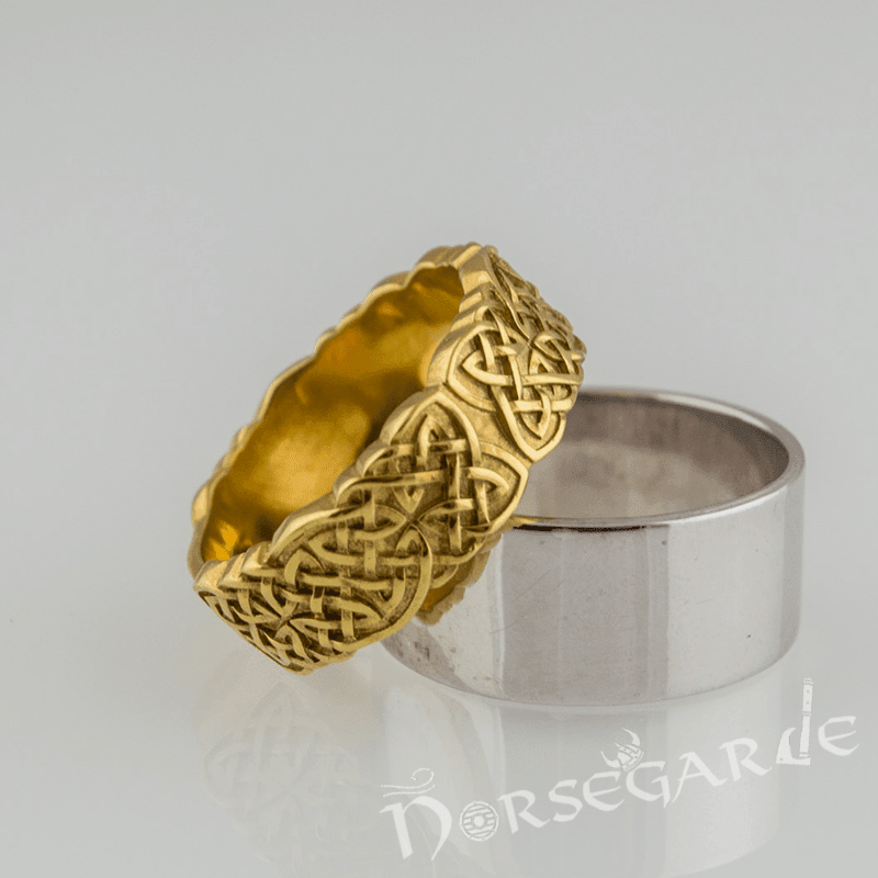 Handcrafted Celtic Knot Band - Gold - Norsegarde