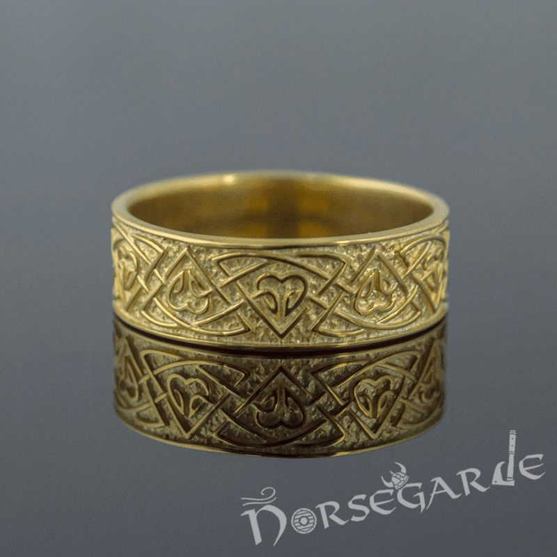 Handcrafted Celtic Ornamental Band - Gold - Norsegarde