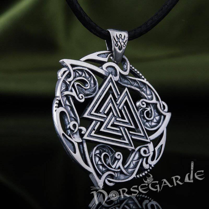 Handcrafted Celtic Valknut Pendant - Sterling Silver - Norsegarde