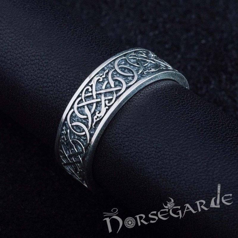 Handcrafted Early Urnes Ornamental Band - Sterling Silver - Norsegarde