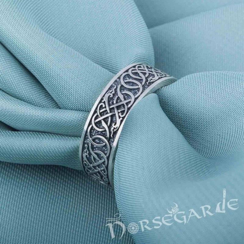 Handcrafted Early Urnes Ornamental Band - Sterling Silver - Norsegarde
