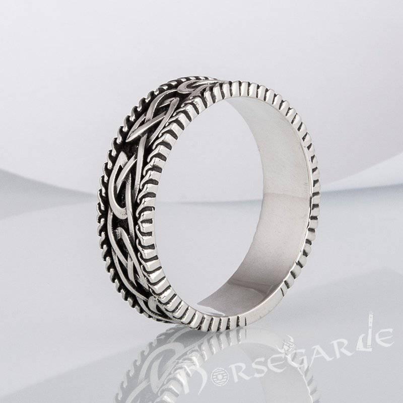 Celtic Knot Band Ring – Solid Sterling Silver 925 Hallmarked, Unisex, Handmade (Sizes M-Z)