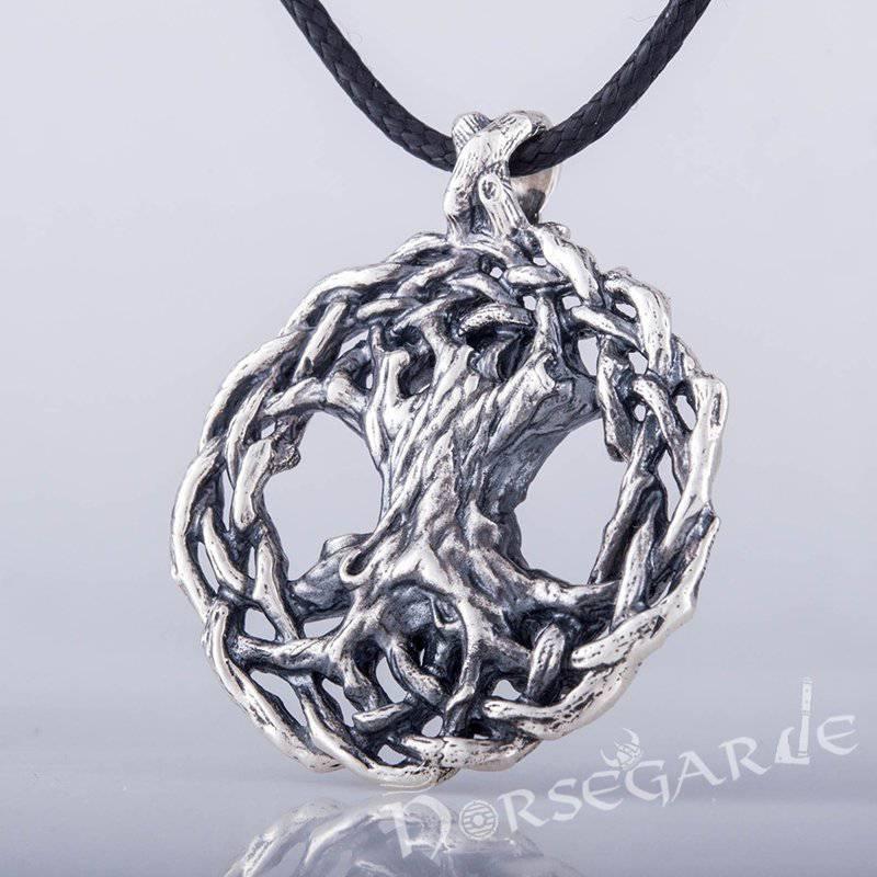 Handcrafted Entwined Yggdrasil Pendant - Sterling Silver - Norsegarde