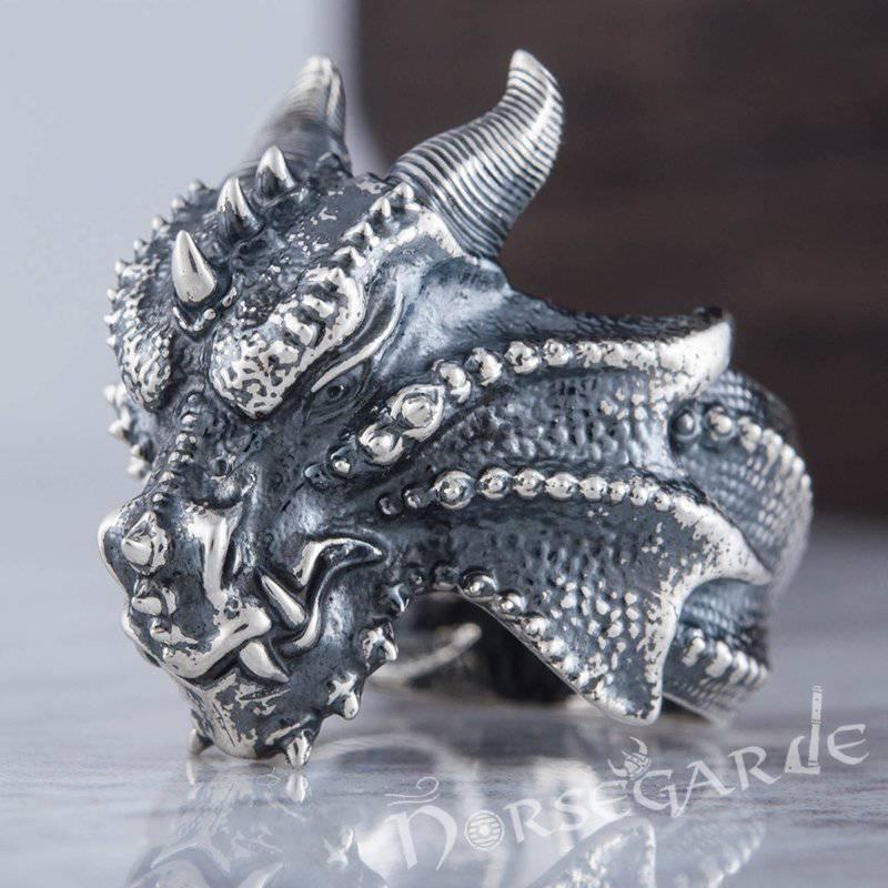 925 Sterling Silver Dragon Scroll Ring – Mystical Fantasy Jewelry – Beach Life Treasures