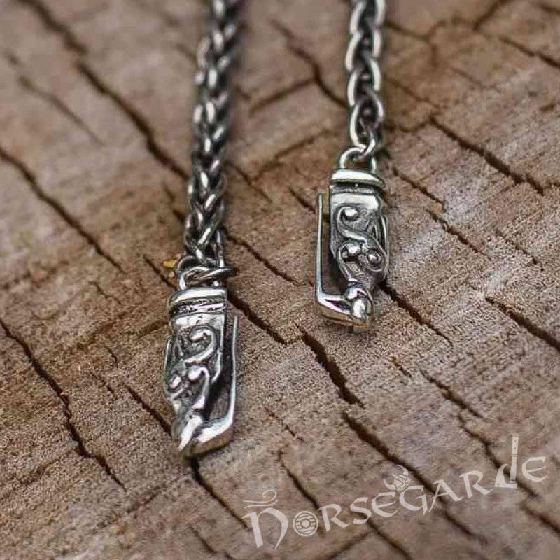 Handcrafted Fashion Chain with Wolves - Sterling Silver - Norsegarde
