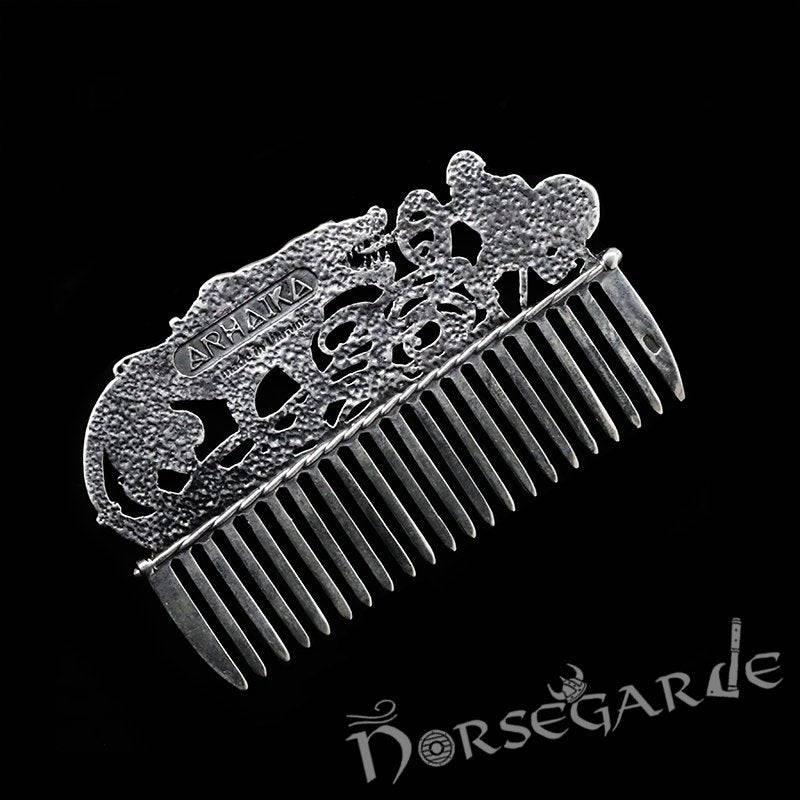 Handcrafted Fenrir Beard Comb - Sterling Silver - Norsegarde