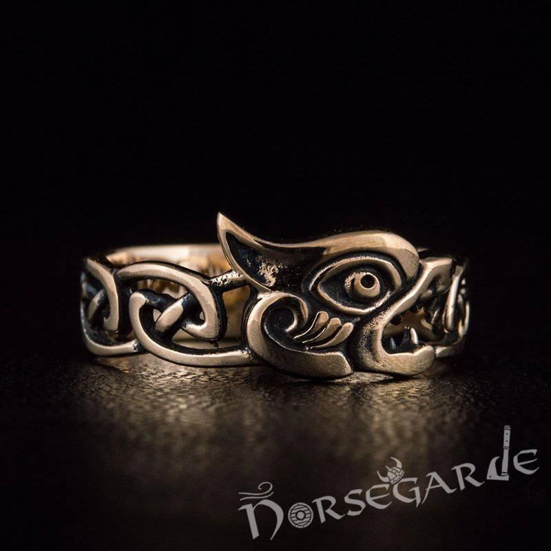 Handcrafted Fenrir Ouroboros Band - Bronze - Norsegarde