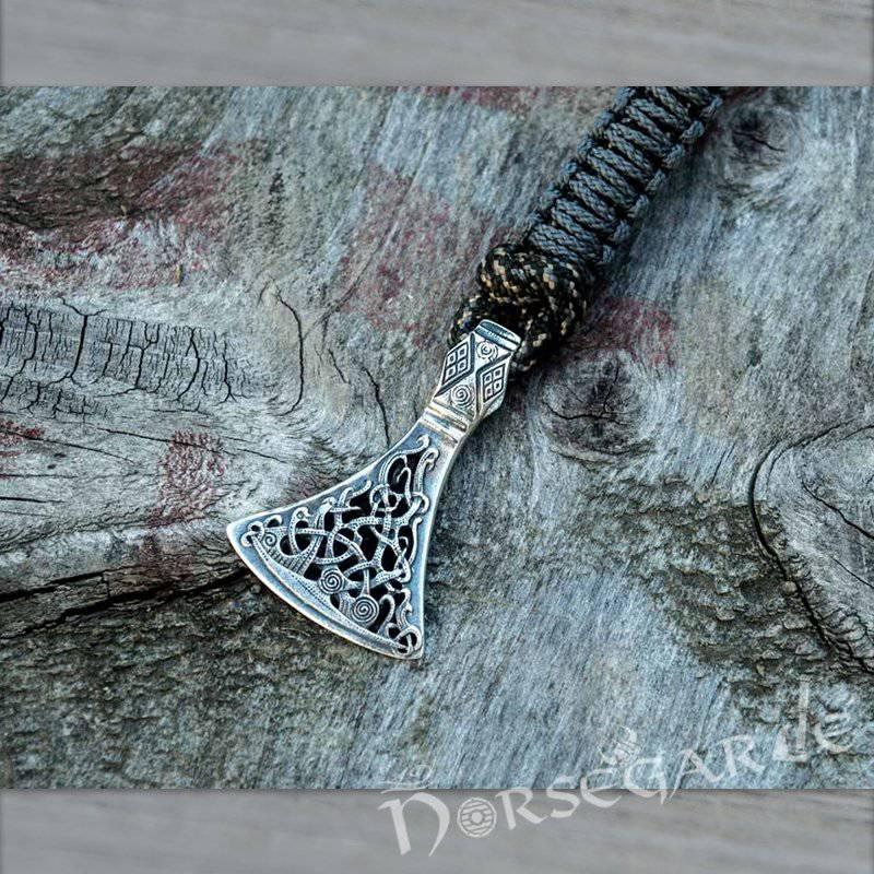 Vintage Viking Axe Celtic Knot Bracelet Men Antique Stainless Steel Hammer  Leather Rope Chain Bangle Nordic Runes Amulet Jewelry