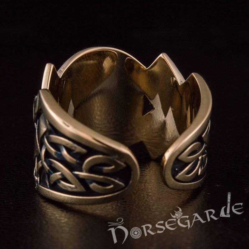 Handcrafted Knot Ornament Helm of Awe Band - Bronze - Norsegarde