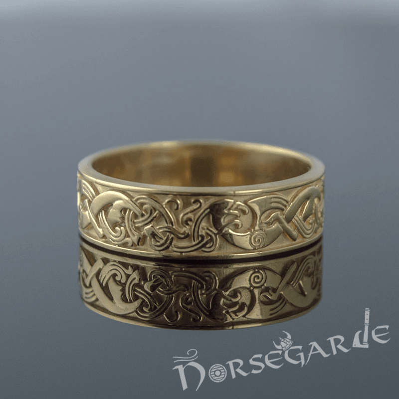 Handcrafted Late Urnes Ornamental Band - Gold - Norsegarde