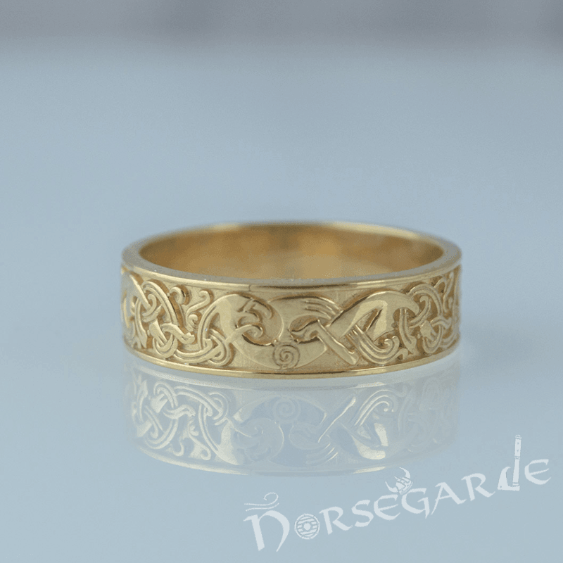 Handcrafted Late Urnes Ornamental Band - Gold - Norsegarde