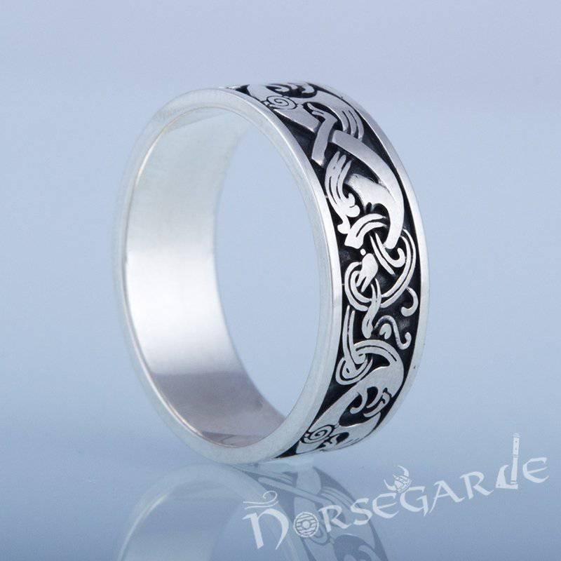 Handcrafted Late Urnes Ornamental Band - Sterling Silver - Norsegarde