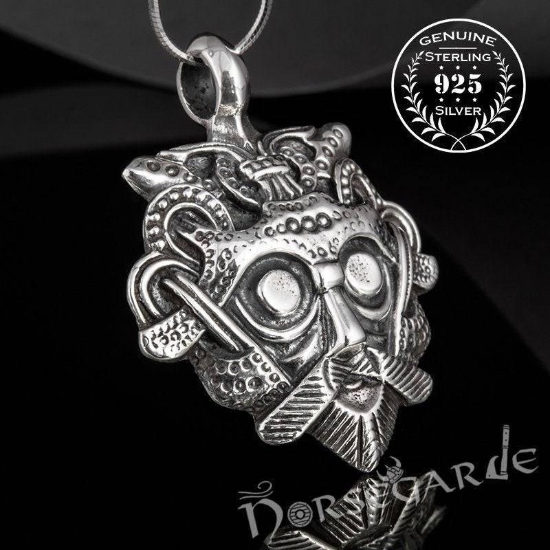 Handcrafted Loki's Mask Amulet - Sterling Silver - Norsegarde