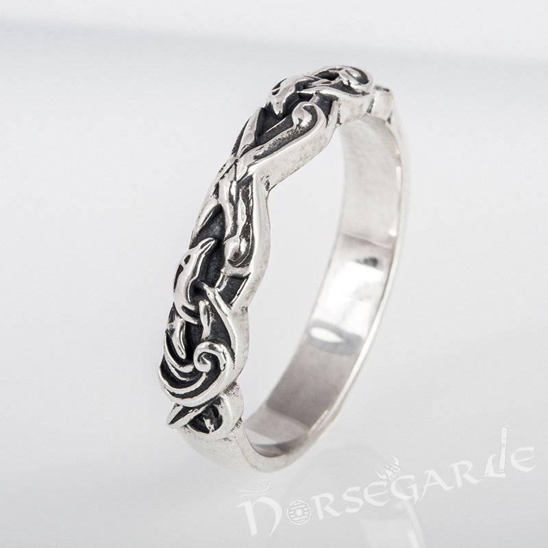 Handcrafted Norse Ornamental Light Band - Sterling Silver - Norsegarde
