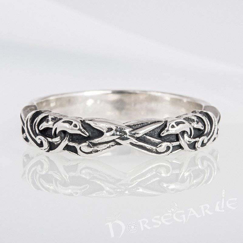Handcrafted Norse Ornamental Light Band - Sterling Silver - Norsegarde