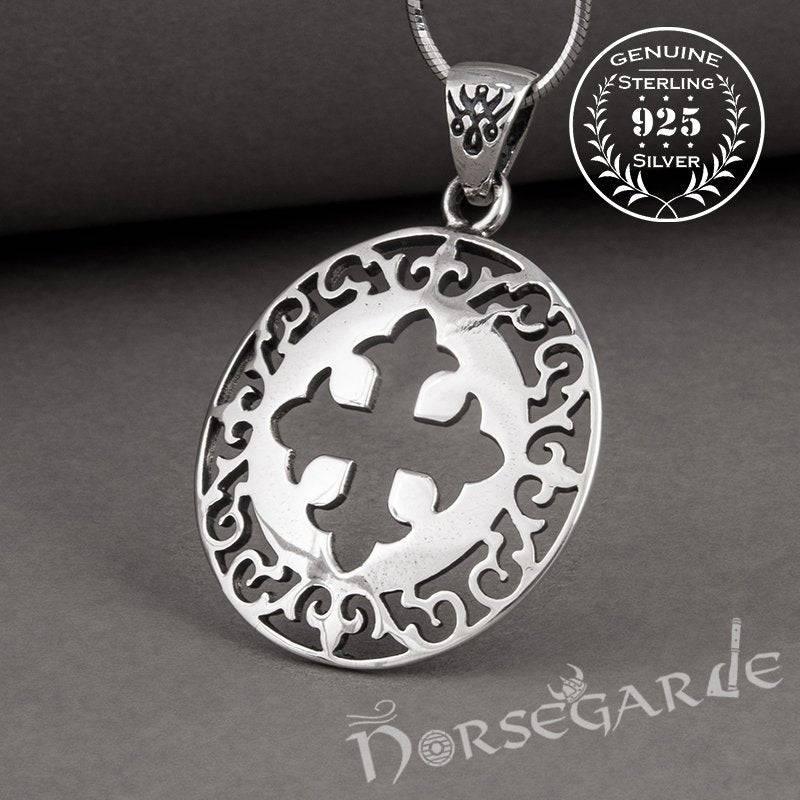 Handcrafted Ornamental Celtic Cross Pendant - Sterling Silver - Norsegarde