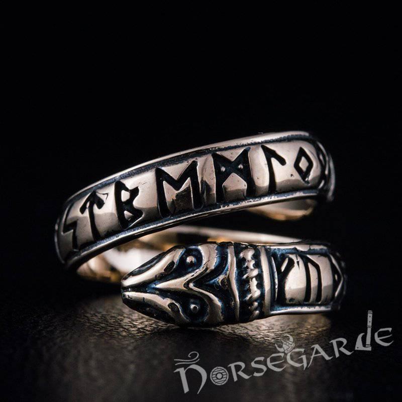 Handcrafted Ouroboros Runic Band - Bronze - Norsegarde