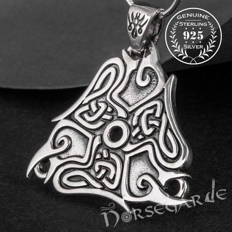 Handcrafted Raven Ornament Pendant - Sterling Silver - Norsegarde