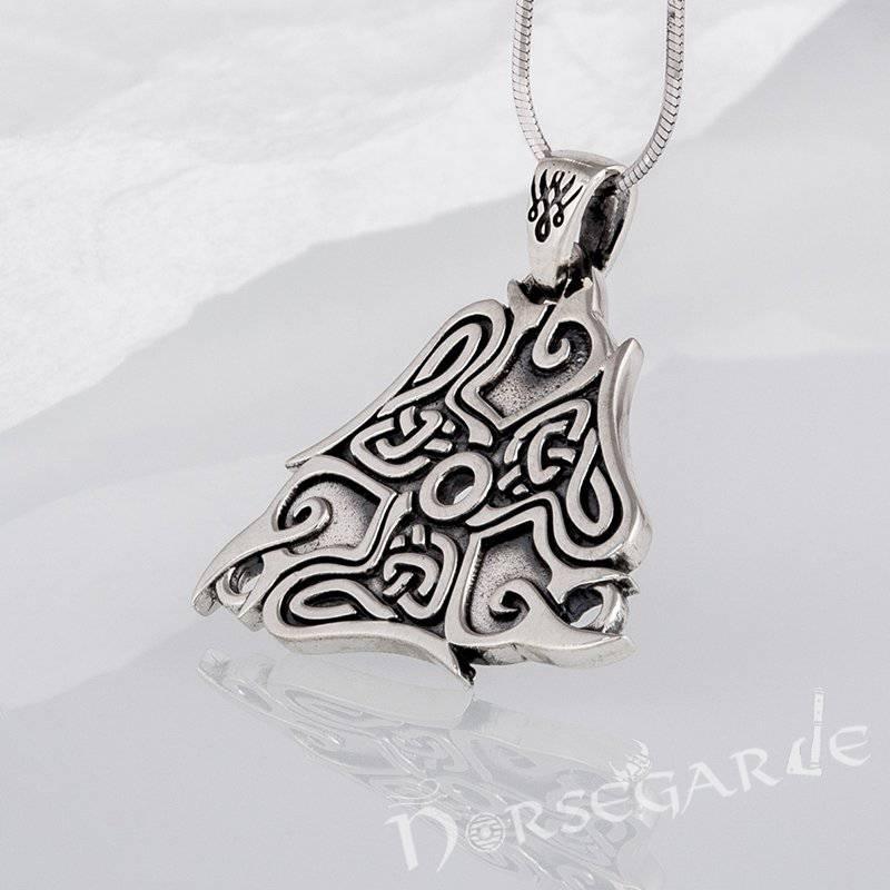 Handcrafted Raven Ornament Pendant - Sterling Silver - Norsegarde