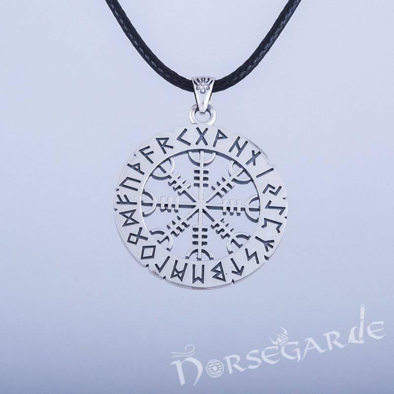 Handcrafted Runic Helm of Awe Amulet - Sterling Silver - Norsegarde