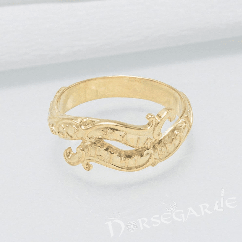 Handcrafted Seafarer's Runic Band - Gold - Norsegarde