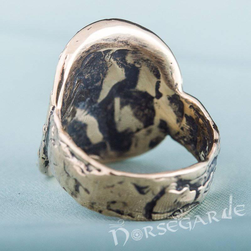 Handcrafted Shield Signet Ring - Bronze - Norsegarde