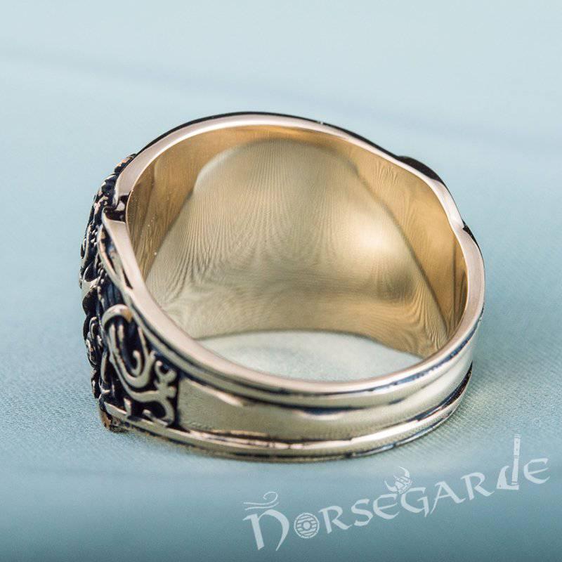 Handcrafted Sleipnir Mammen Style Ring - Bronze - Norsegarde