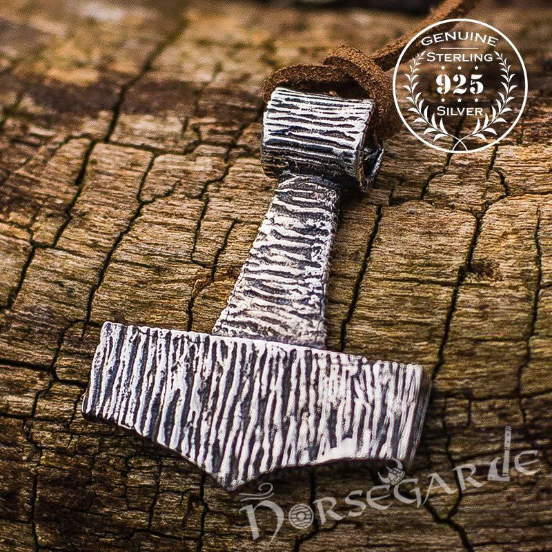 Handcrafted Traditional Style Mjölnir - Sterling Silver - Norsegarde