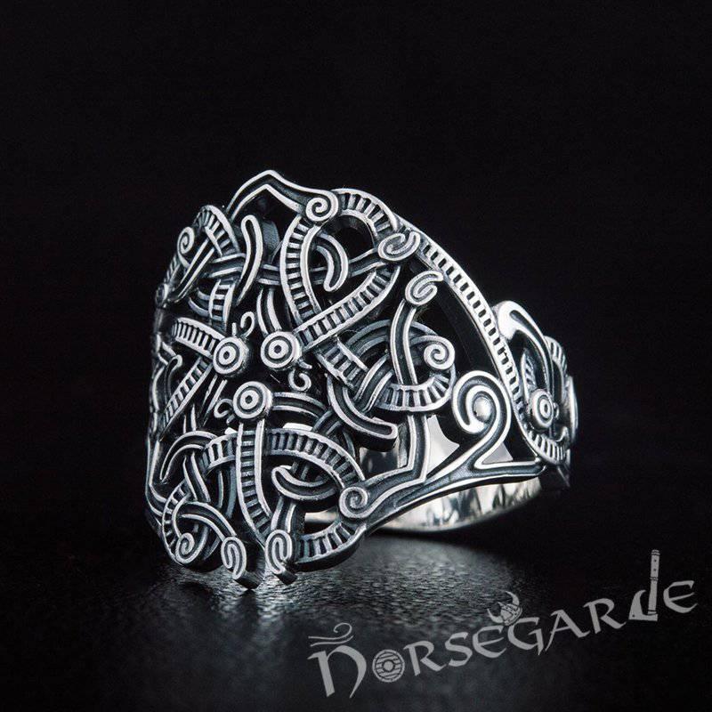 Handcrafted Urnes Art Ring - Sterling Silver - Norsegarde