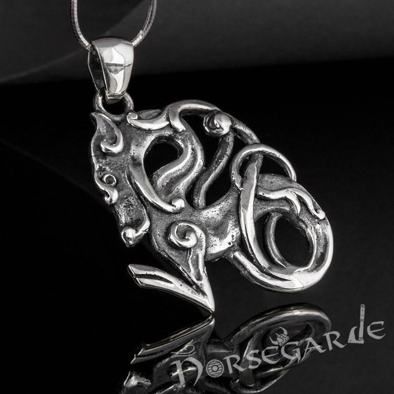 Handcrafted Urnes Art Wolf - Sterling Silver - Norsegarde