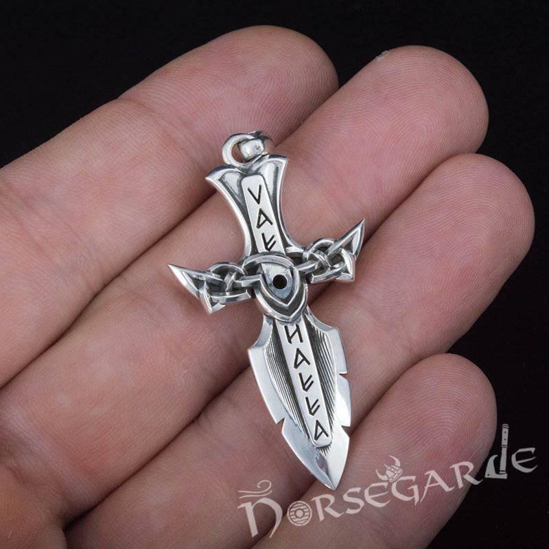 Handcrafted Valhalla Dagger Pendant - Sterling Silver - Norsegarde