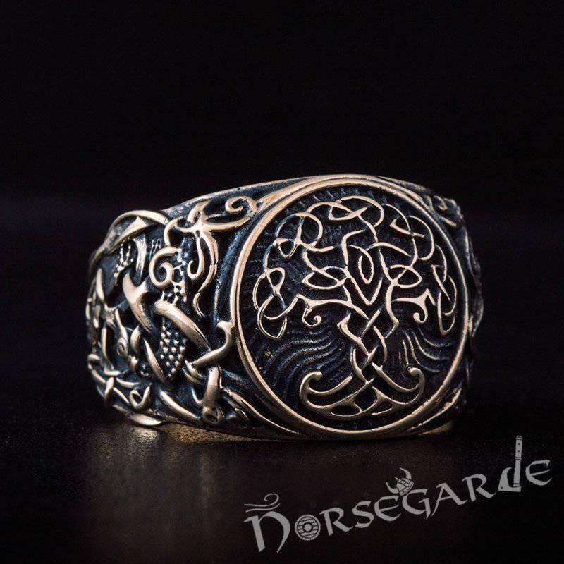 Handcrafted Yggdrasil Mammen Style Ring - Bronze - Norsegarde