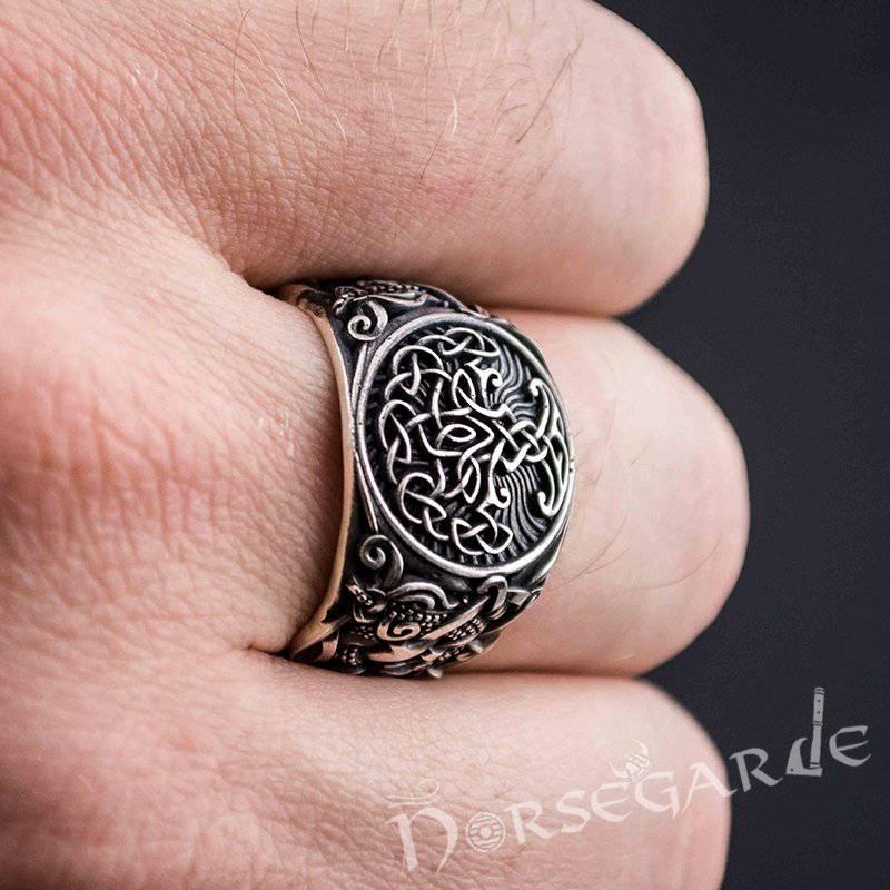 Handcrafted Yggdrasil Mammen Style Ring - Sterling Silver - Norsegarde