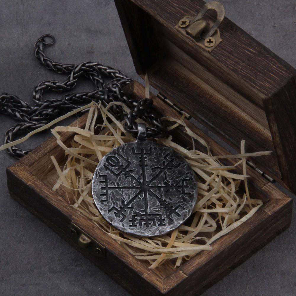 Helm of Awe and Vegvisir Double Pendant - Norsegarde