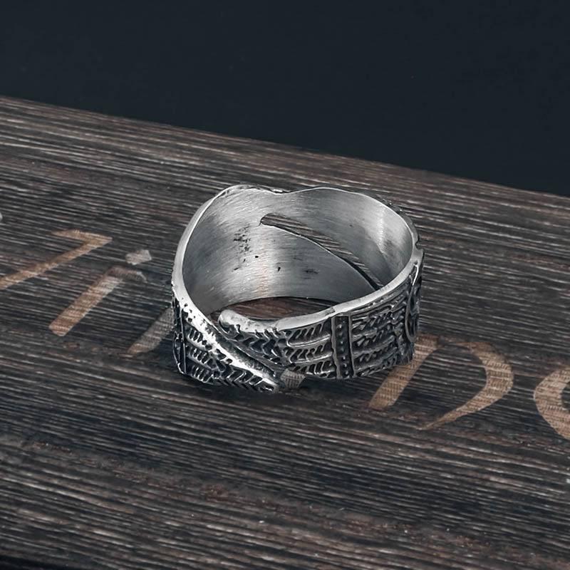 Hugin and Munin Raven Ring - Stainless Steel - Norsegarde