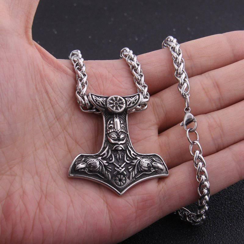 Thors Hammer Necklace - Golden Ornaments – Vikings of Valhalla US