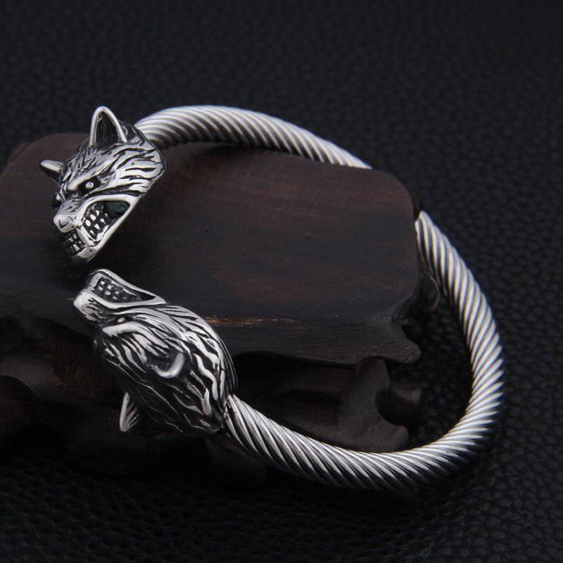 Odin's Wolves Bracelet - Stainless Steel - Norsegarde