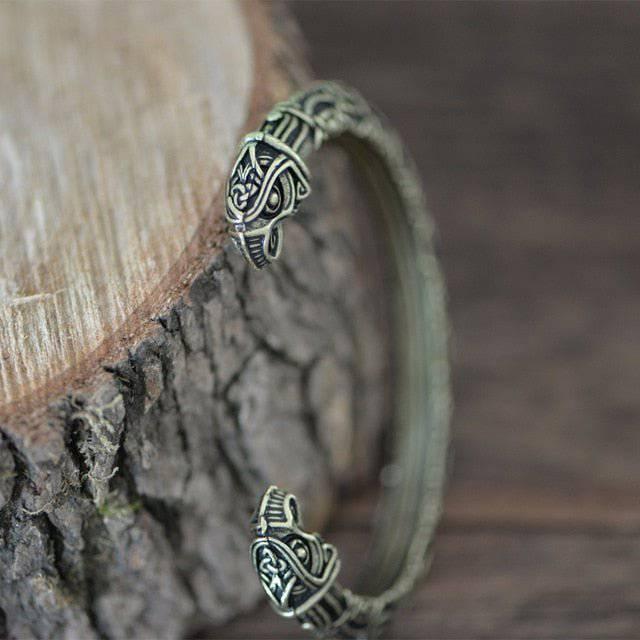 ornamental celtic raven torc bracelet norsegarde 4