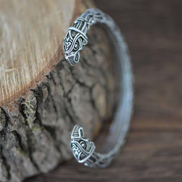 ornamental celtic raven torc bracelet norsegarde 6