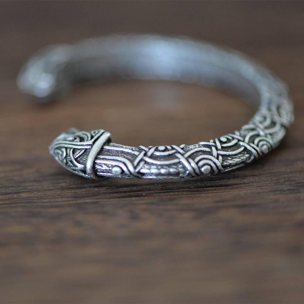 ornamental celtic raven torc bracelet norsegarde 8